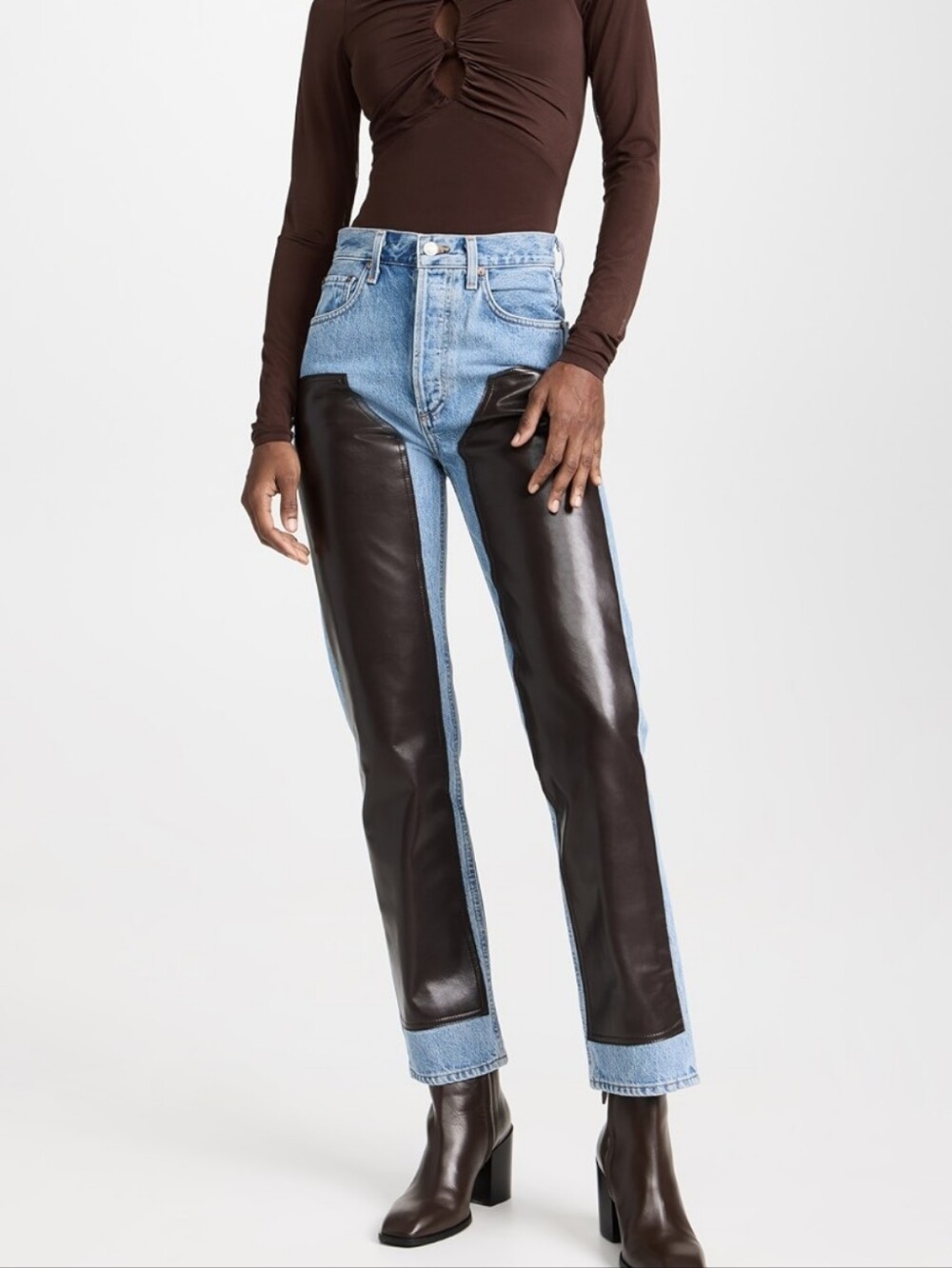 AGOLDE Ryder Jeans in Diary & Chocolate size 24 NWT